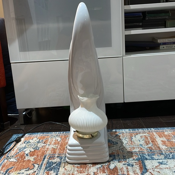 1980’s cascading wave / flame lamp, white, rare! - Picture 6 of 7